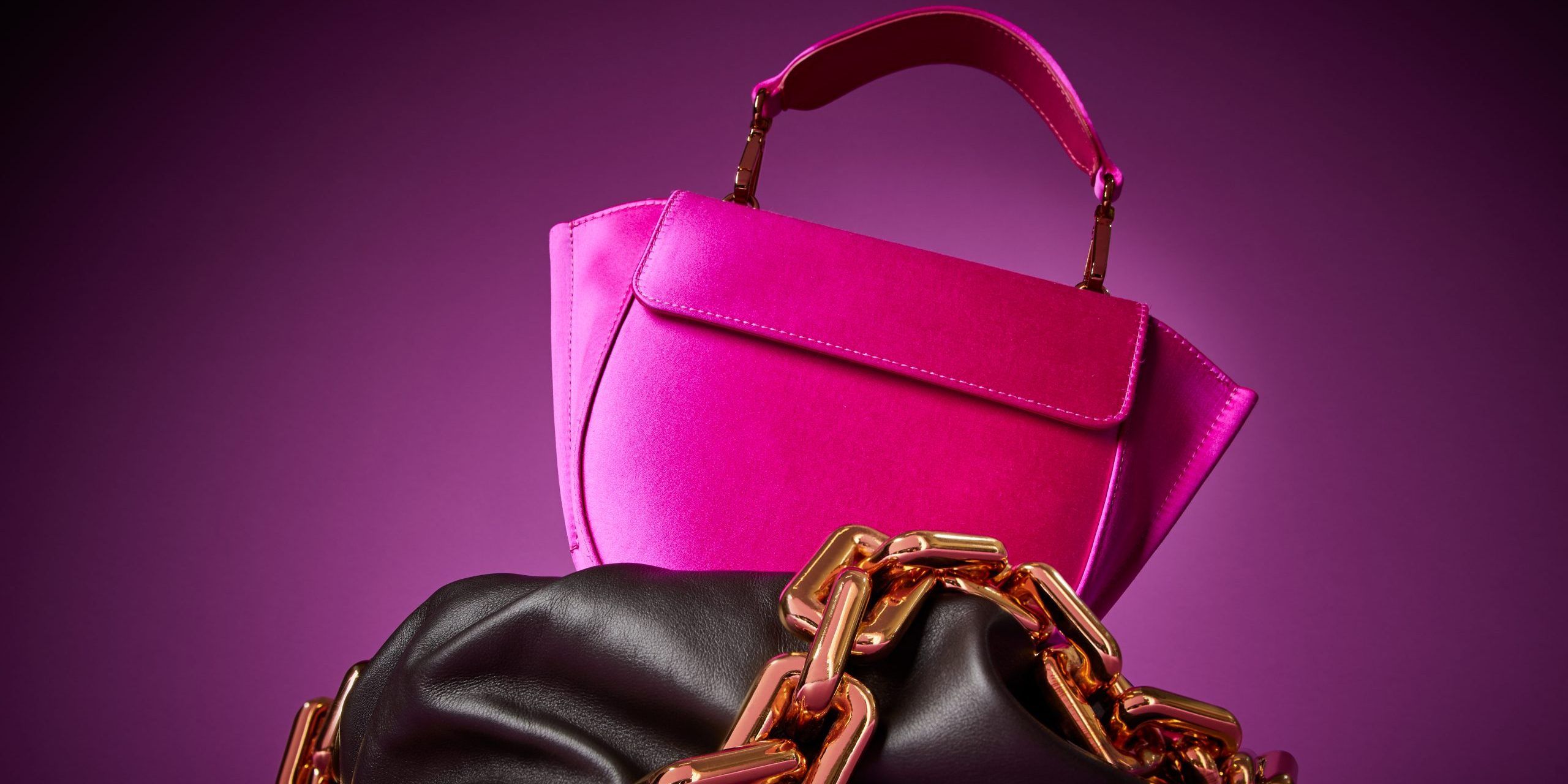 Pink Handbag and black handbag