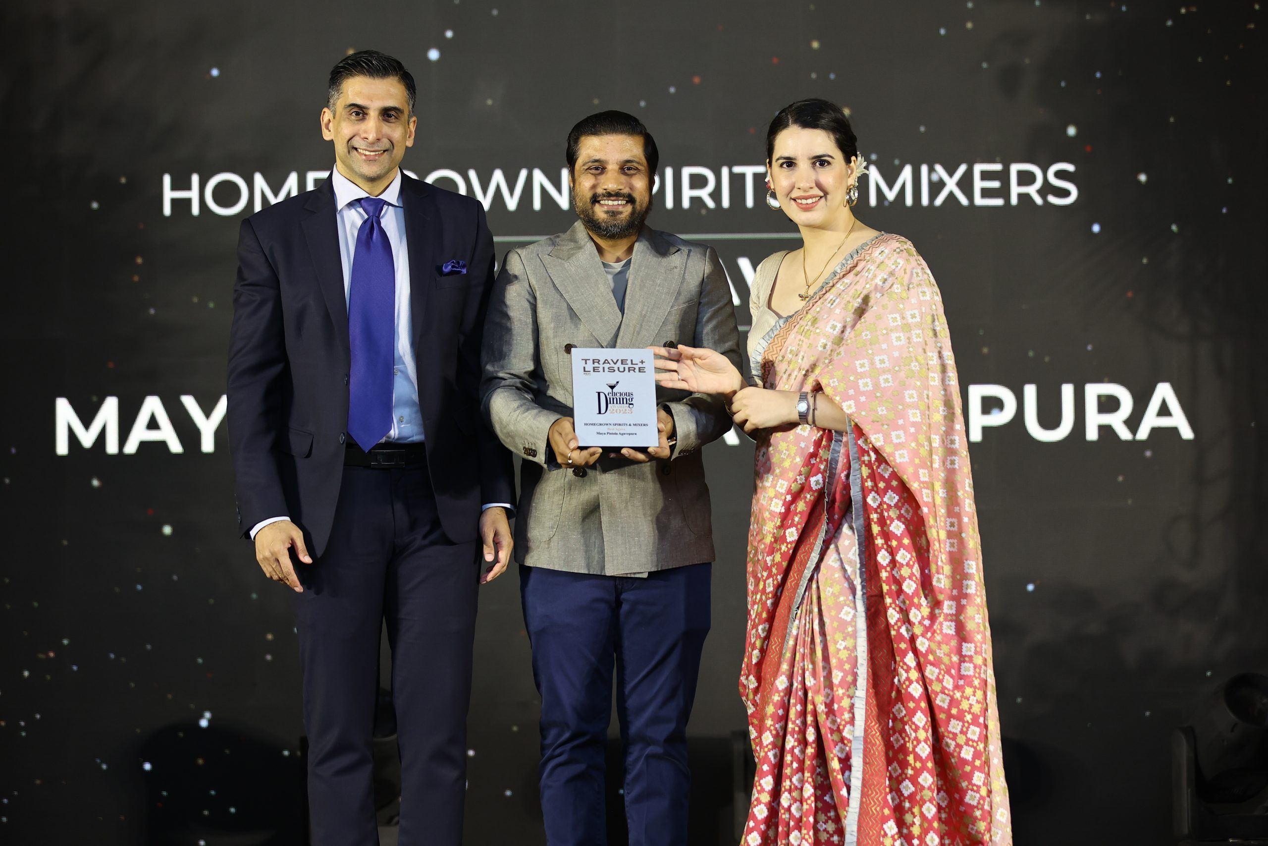 Restaurateur Ashish Kapur, Best Agave Winner in Homegrown Spirits & Beverages Category - Maya Pistola Agavepura, chef and author Anahita Dhon